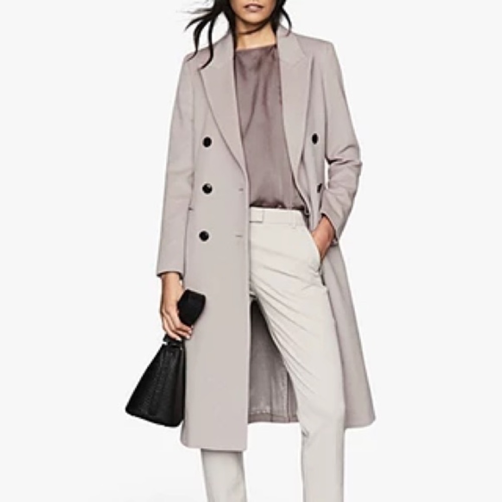 Reiss long wool blend women coat